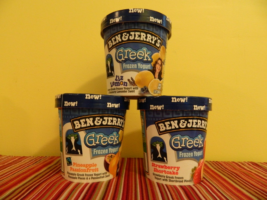 Ben & Jerry's new line of frozen Greek yogurt.