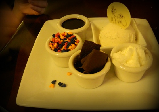 A special birthday dessert for the young one's birthday.