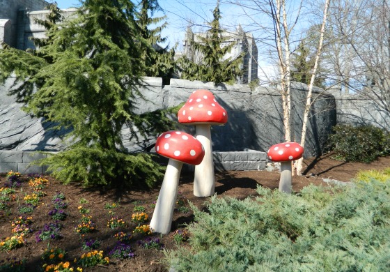 Cute mushroom statues.