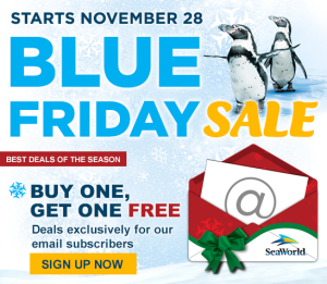Don't miss the "Blue Friday" online sale at SeaWorld.com. Photo: SeaWorld Parks