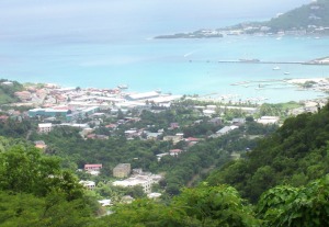 Sailing ship docked in Tortola, British Virgin Islands.