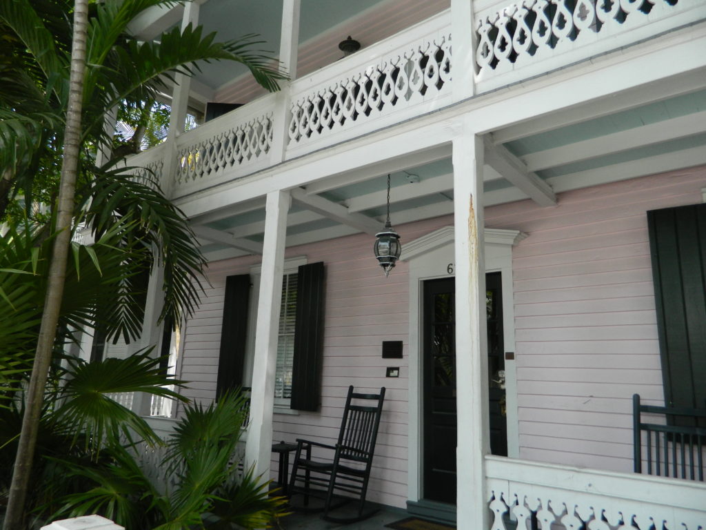 Pink, black, and palm green.