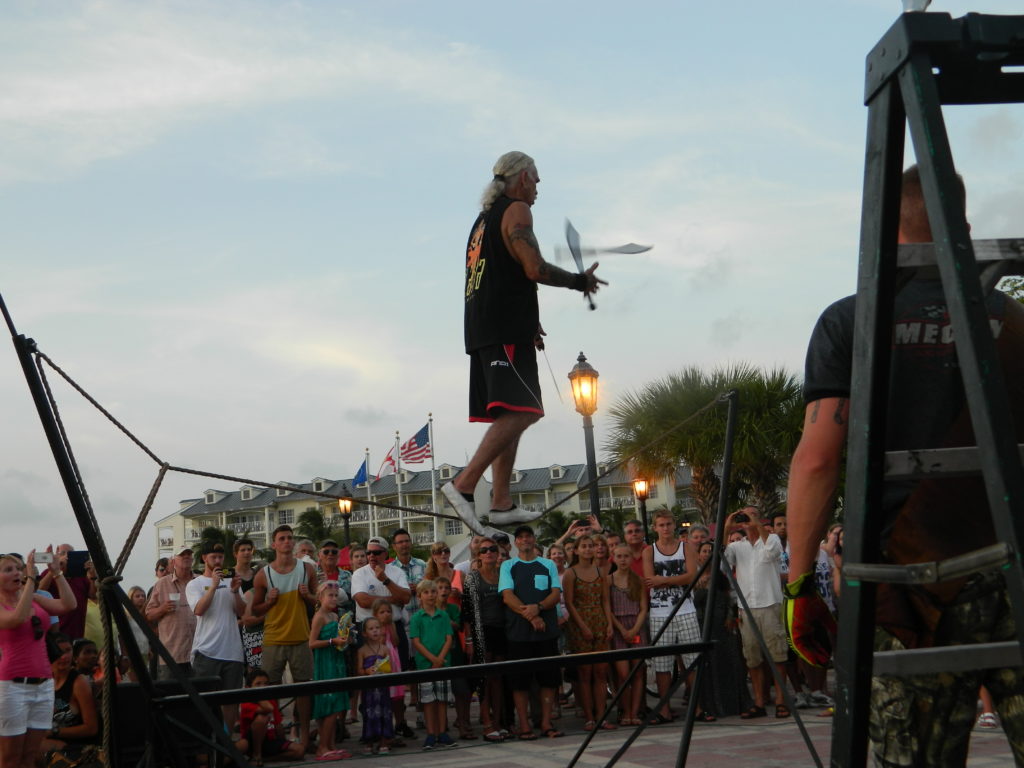 Slackropes, flames, and knives ... oh my!